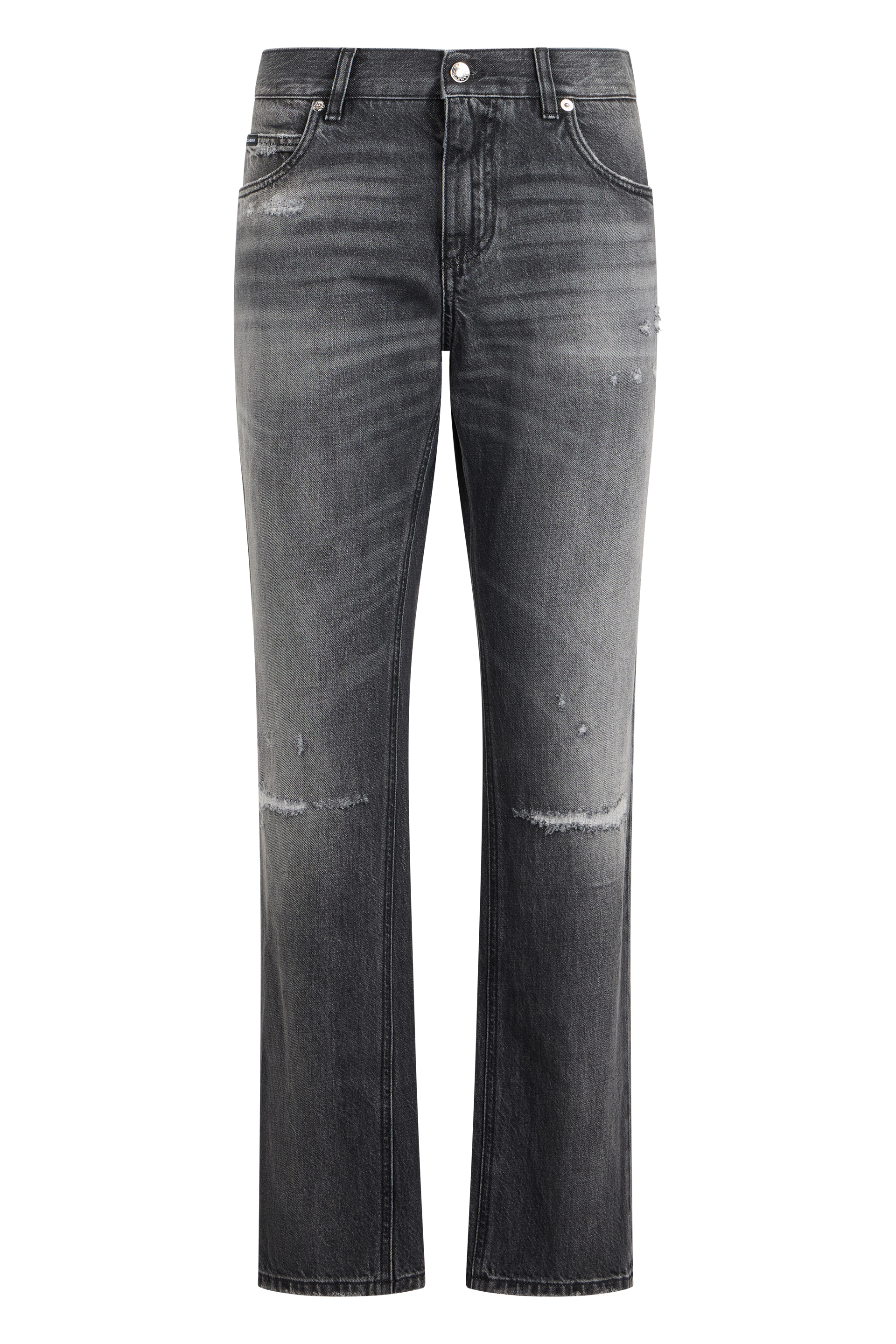 Straight Jeans in Faded Denim
