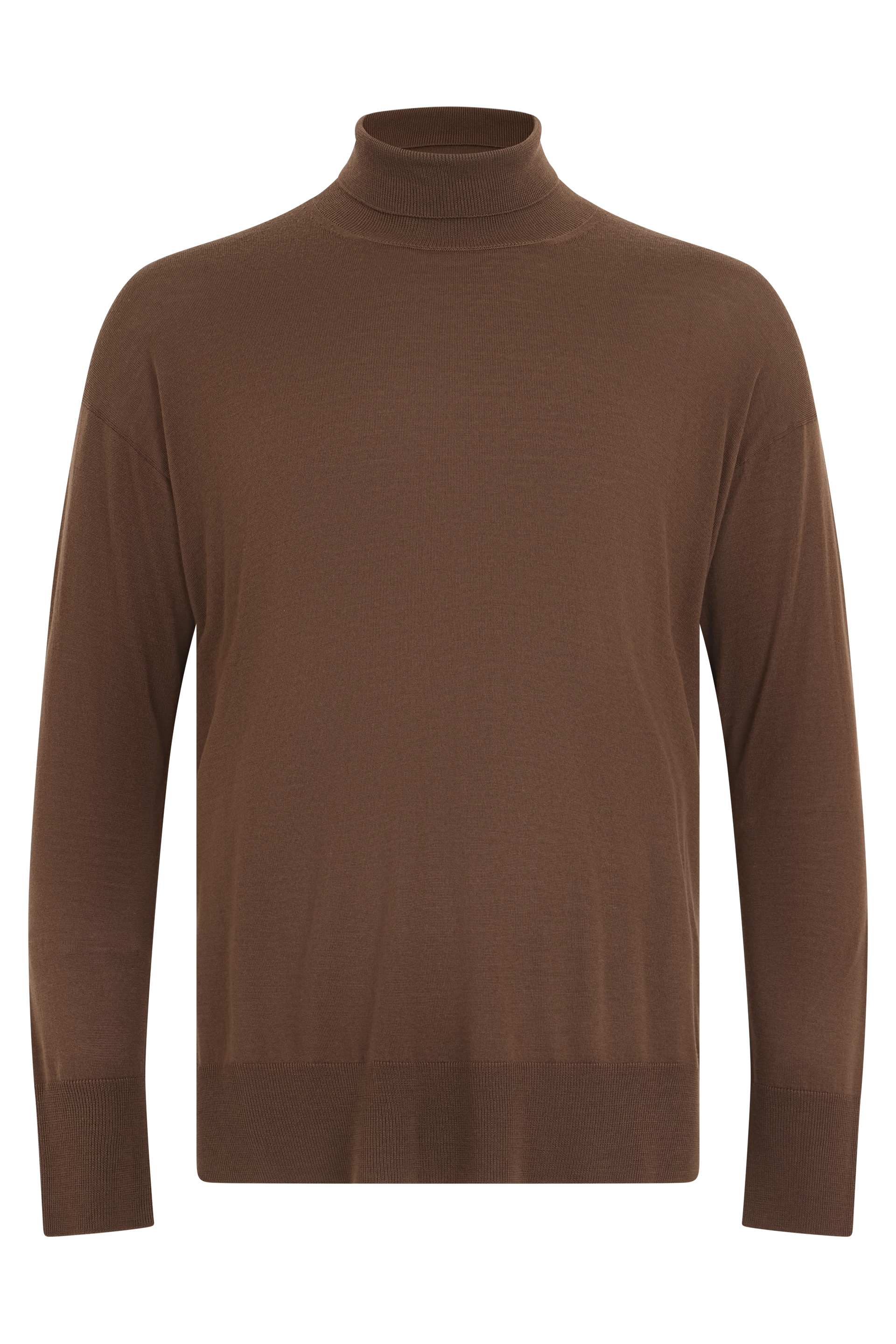 High collar sweater in wool