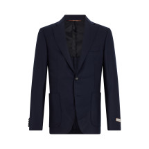 Single breasted jacket in a wool and silk blend
