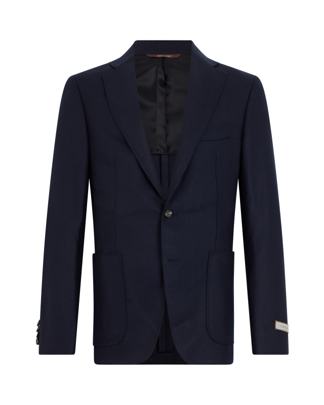 Single breasted jacket in a wool and silk blend