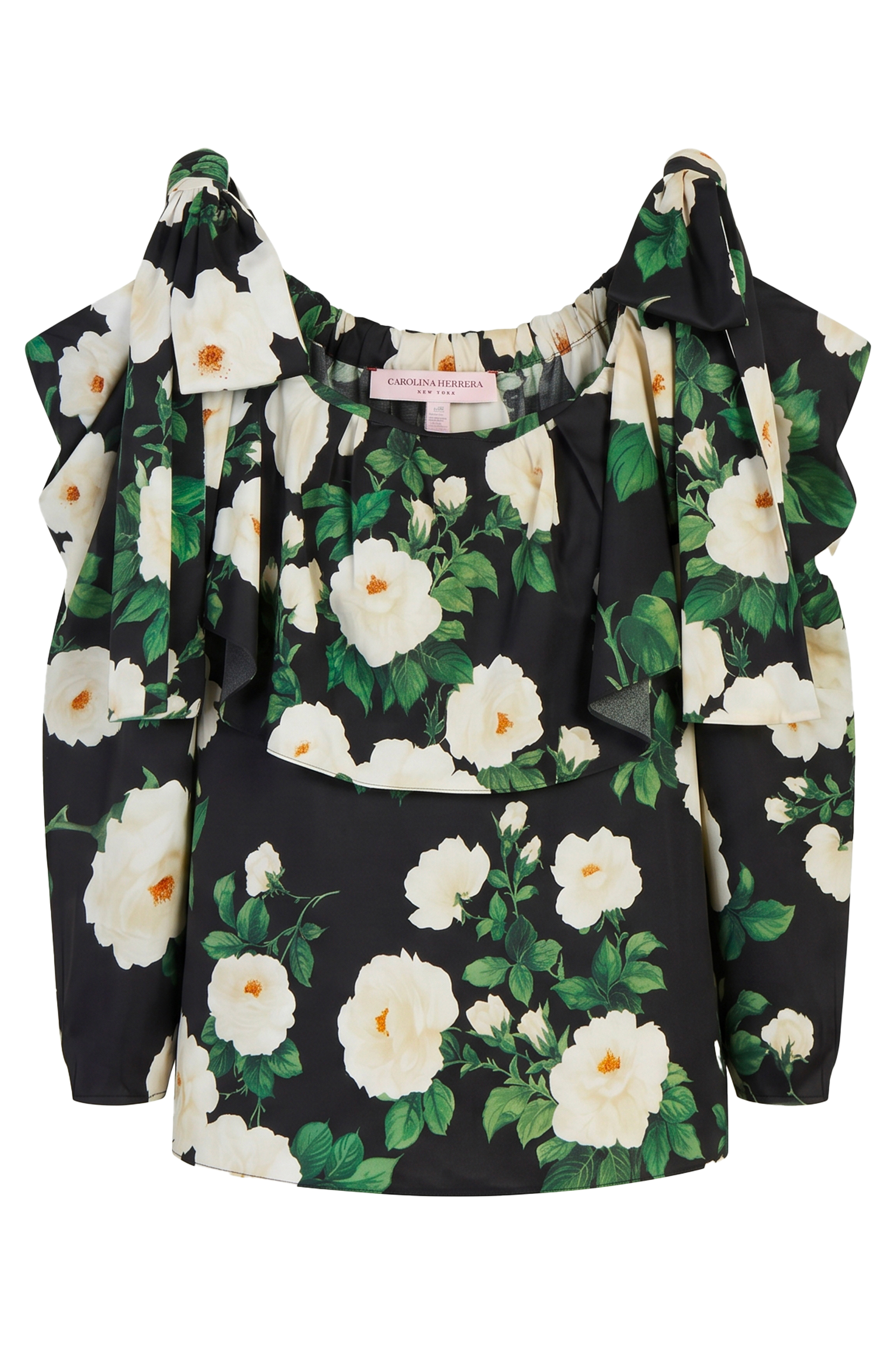 Floral Top with Wide Sleeves