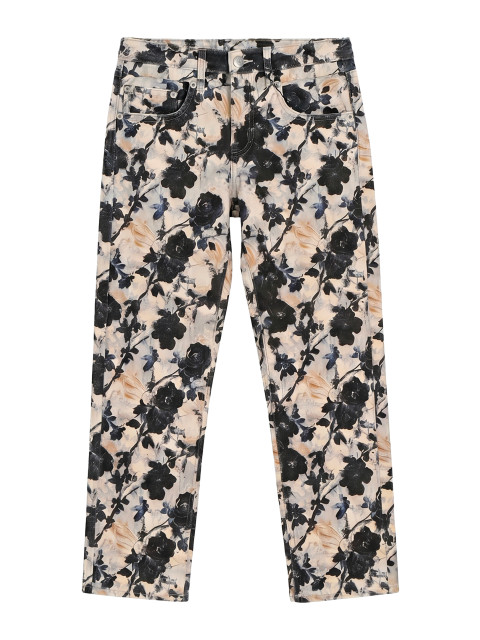 Trousers with floral print