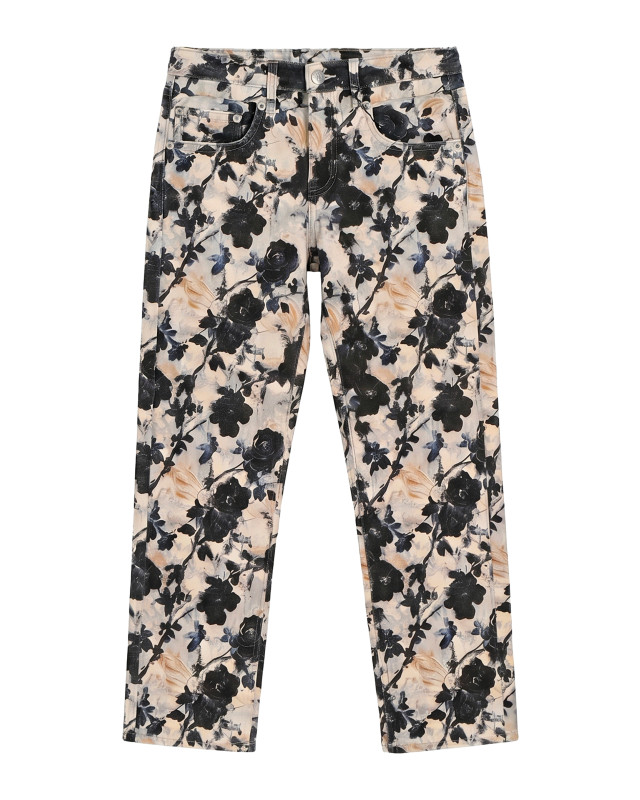 Trousers with floral print