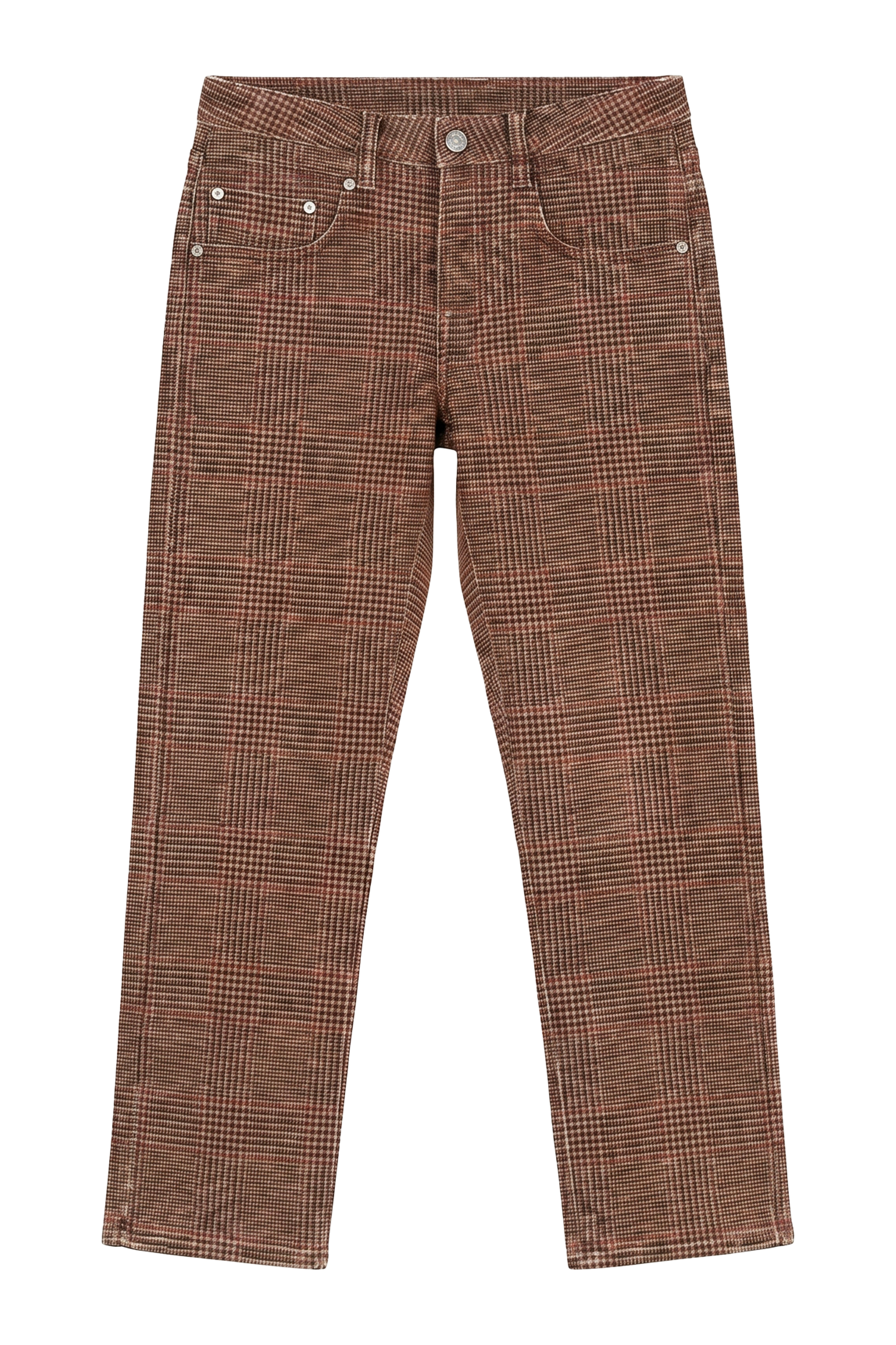 Tartan print trousers