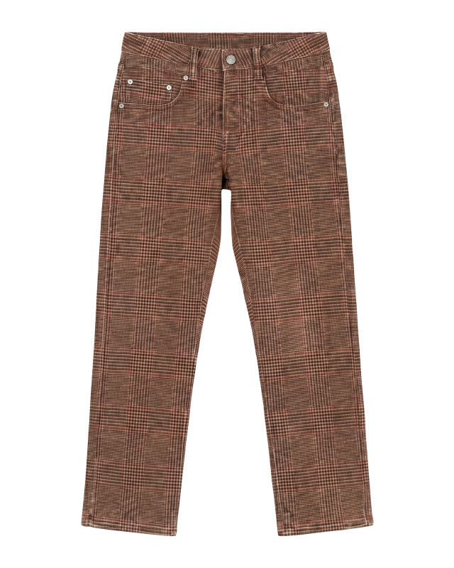 Tartan print trousers
