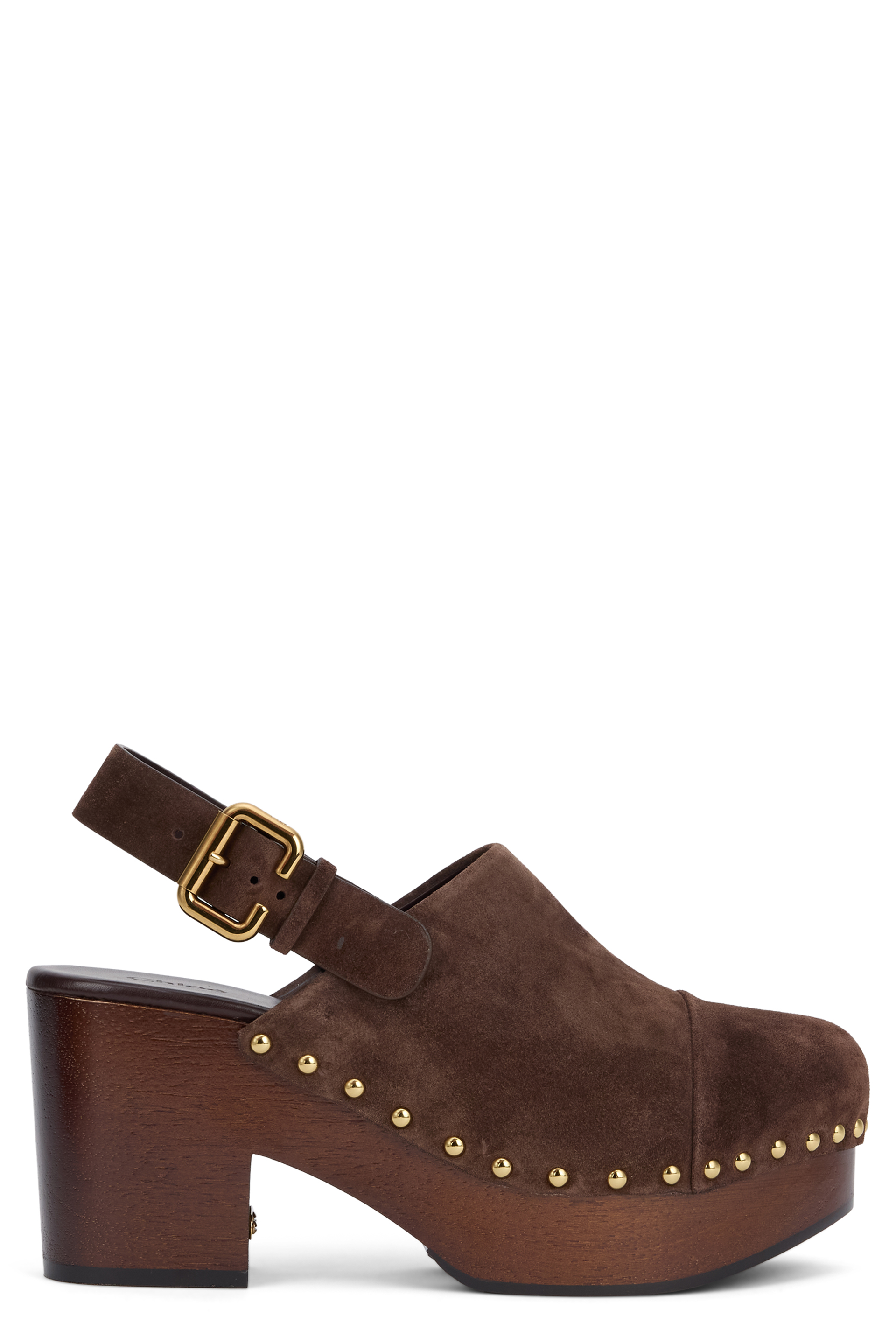 Clogs with studs and platform