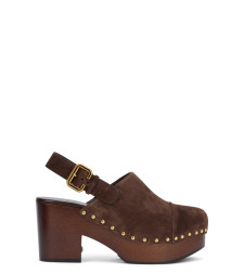 Clogs with studs and platform