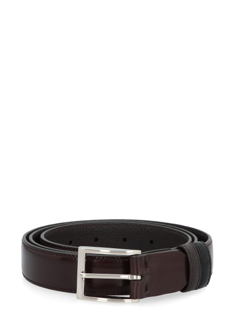 Reversible leather belt