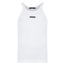 Ribbed tank top with logo