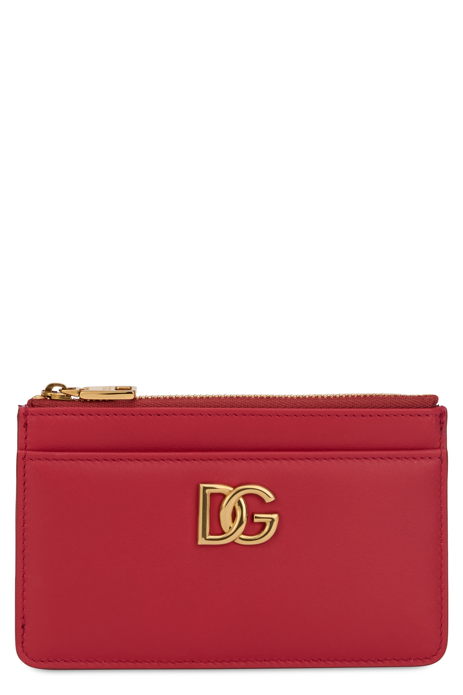 Leather card holder with zip