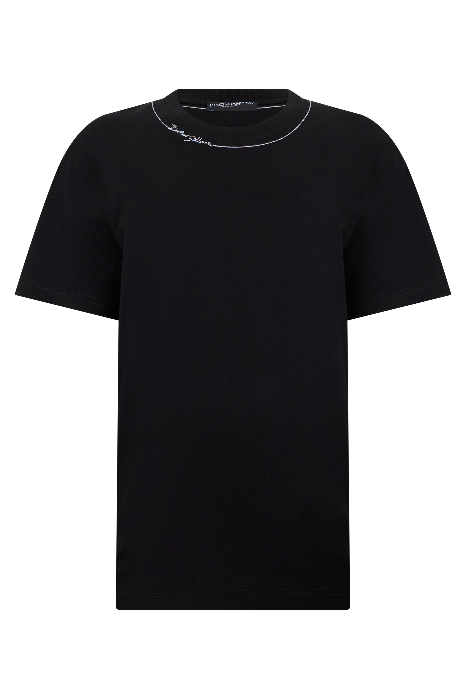 Black T-shirt with short sleeves