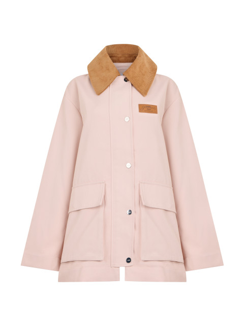 Jacket with contrast collar