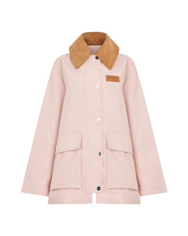 Jacket with contrast collar