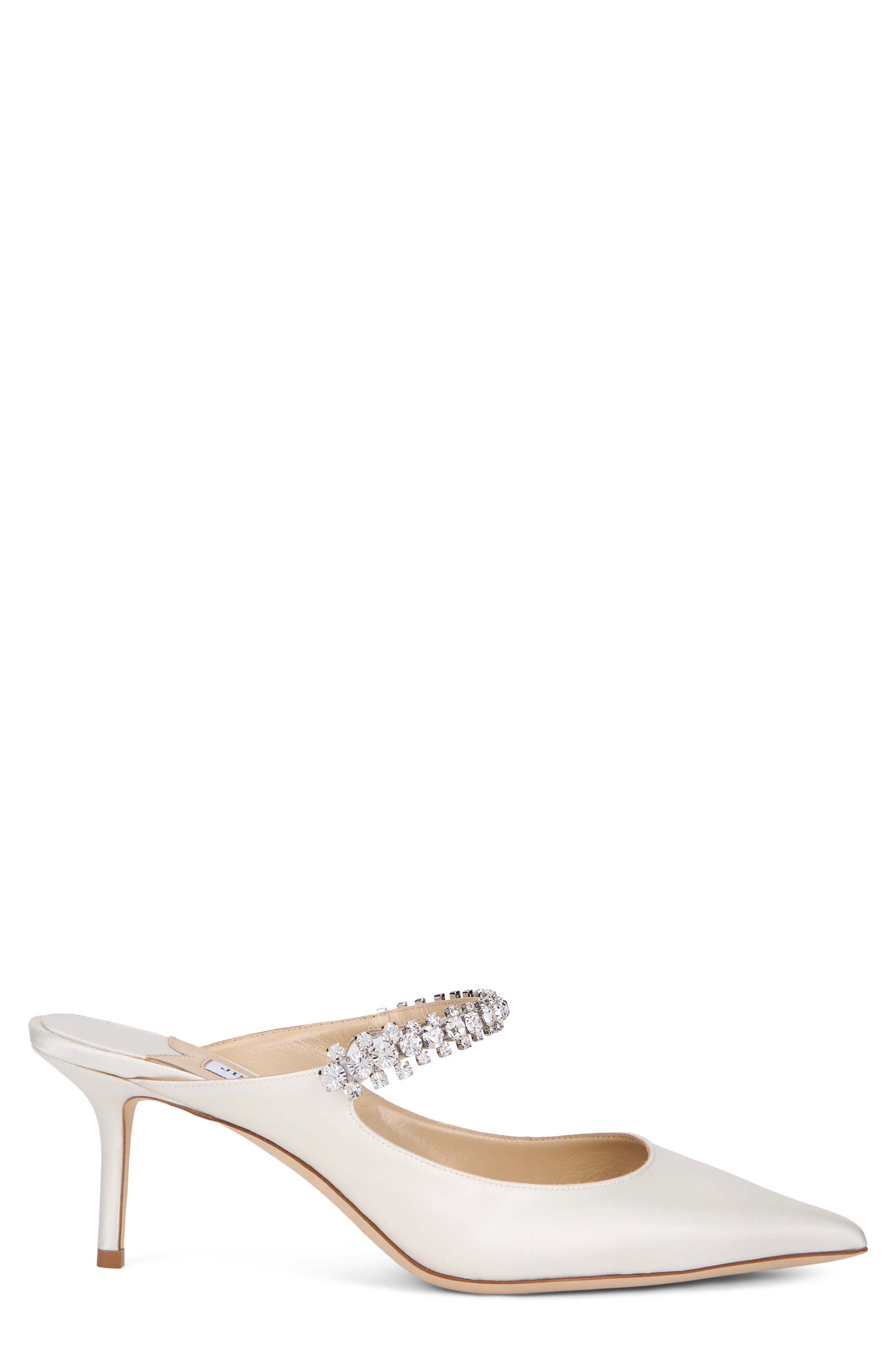 Pointed décolletage with rhinestones