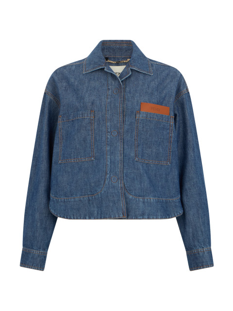 Denim jacket made of cotton