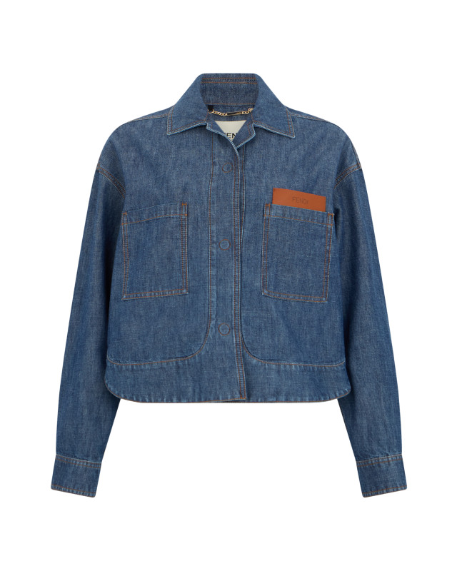 Denim jacket made of cotton