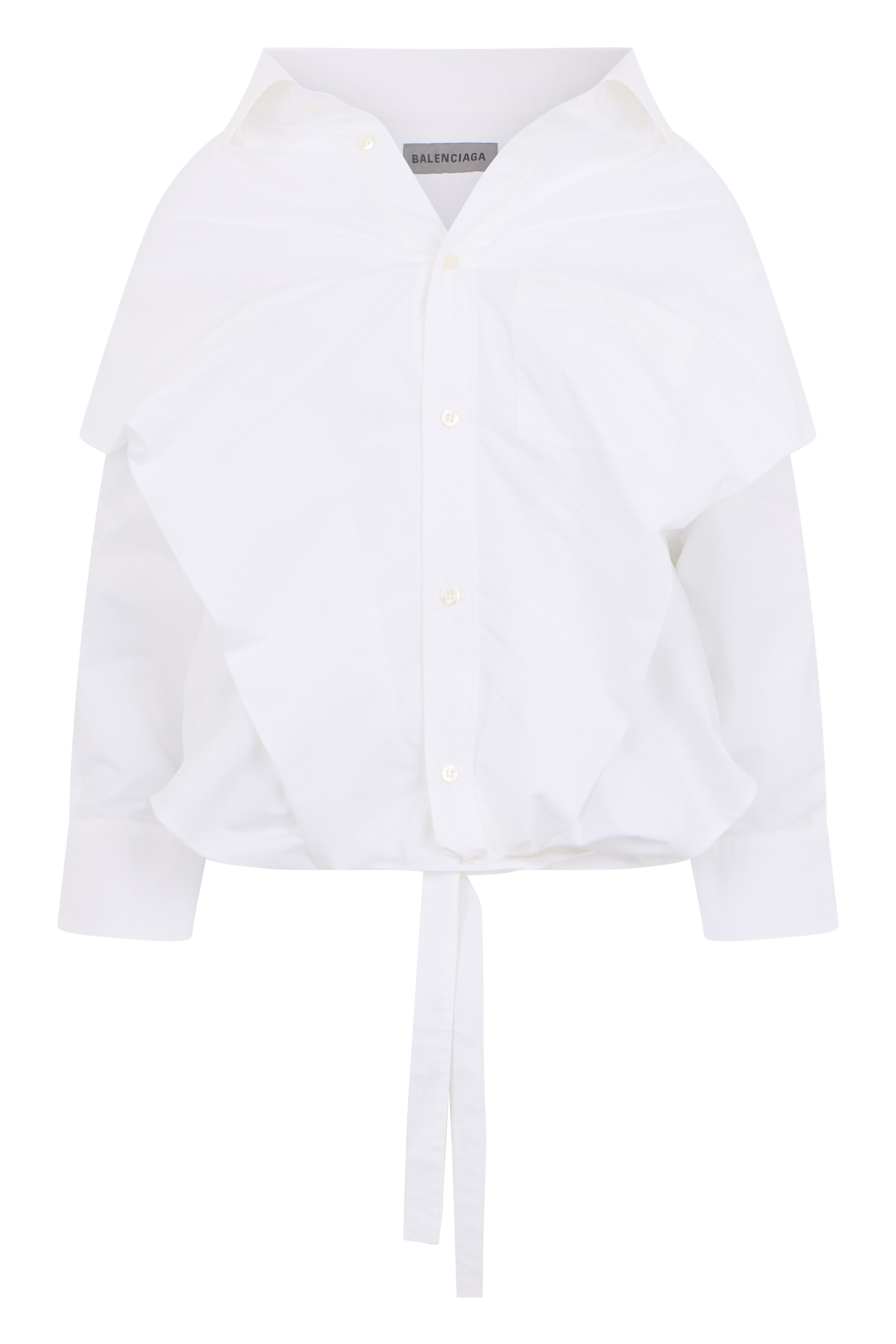 Shirt with exposed shoulders