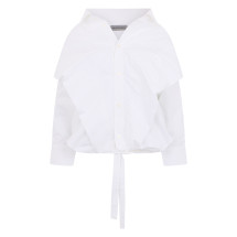 Shirt with exposed shoulders