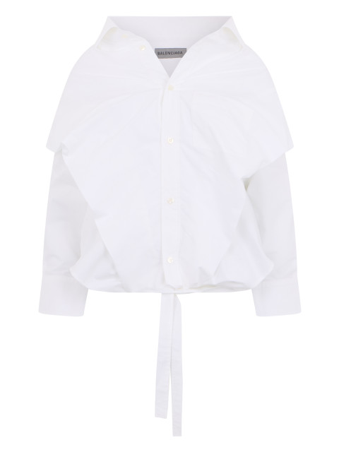 Shirt with exposed shoulders