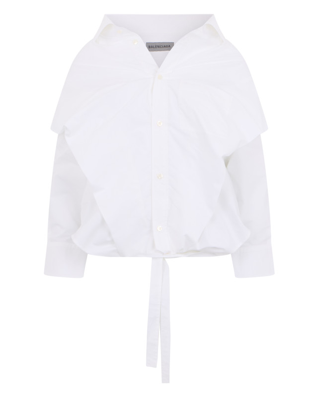 Shirt with exposed shoulders