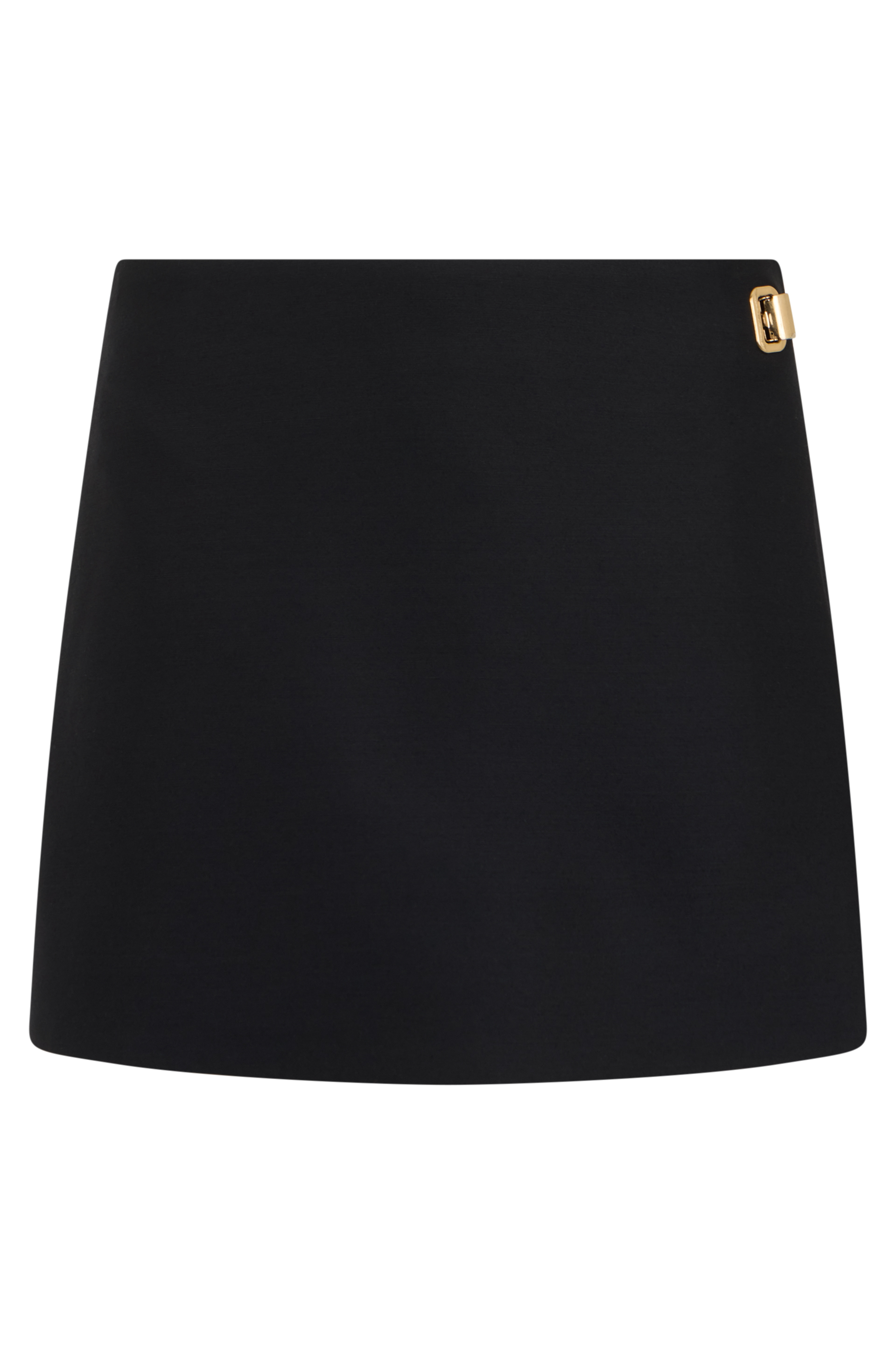 Short pants skirt in wool and silk blend