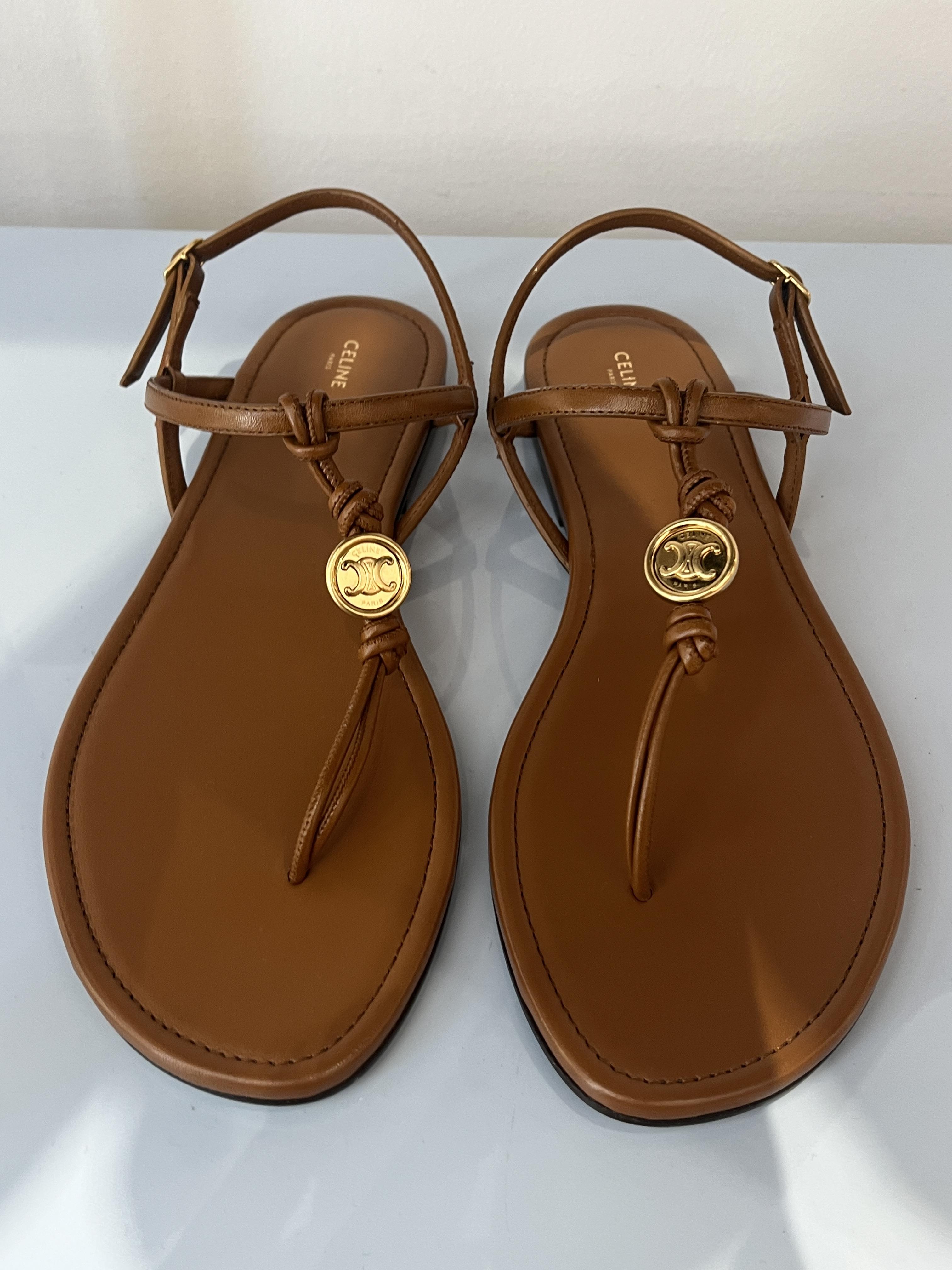Penny sandals in leather