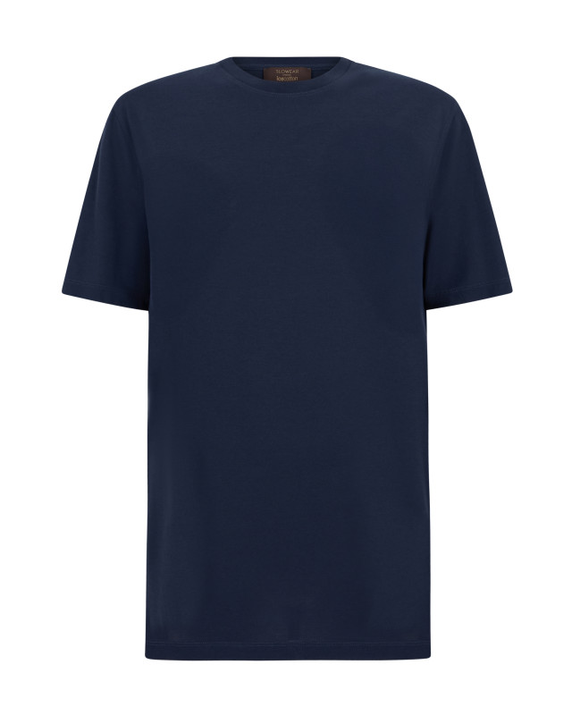 Dark blue T-shirt in cotton