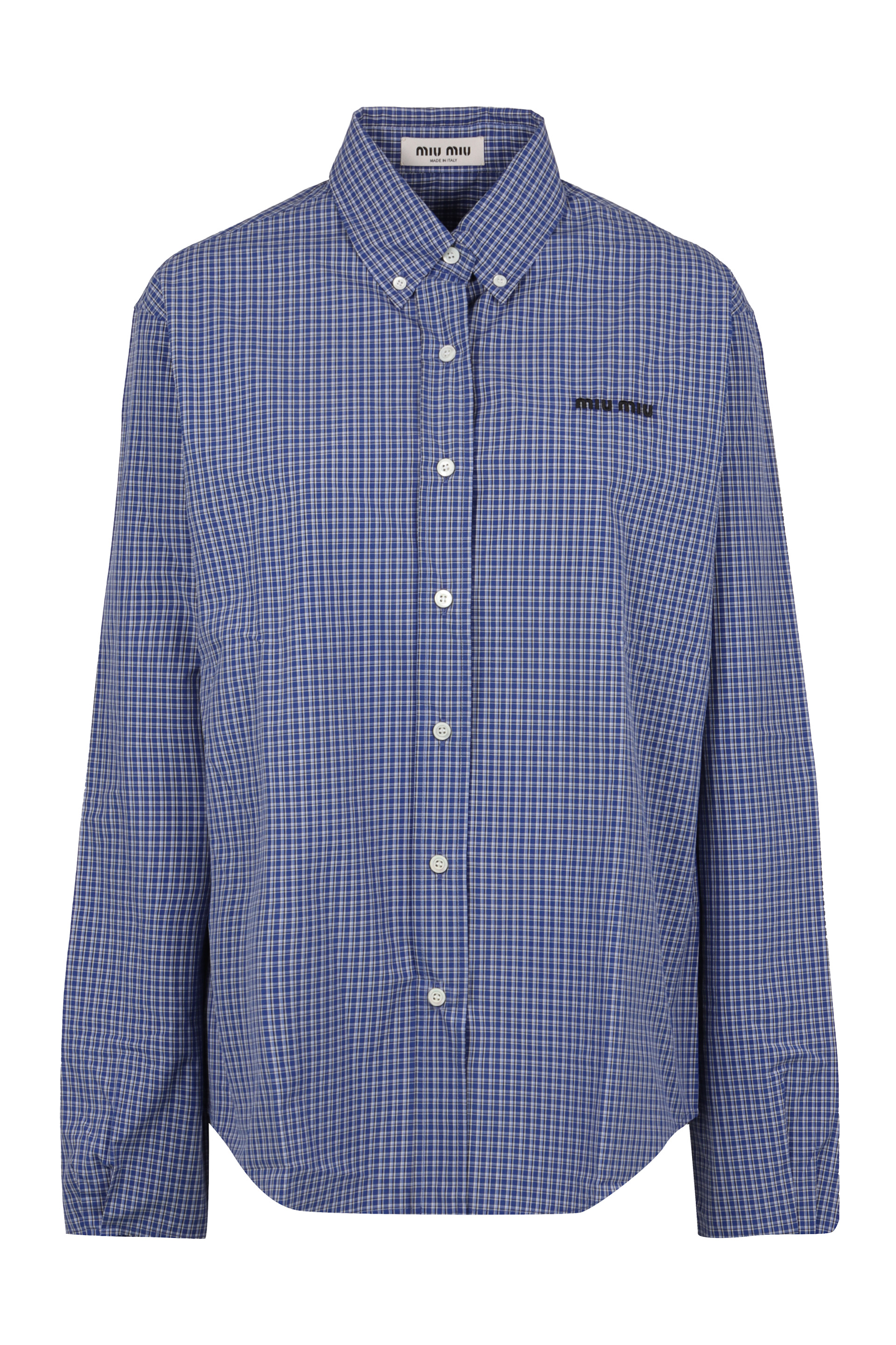 Button-down collar cotton shirt
