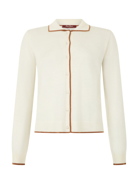 Cardigan in wool and silk