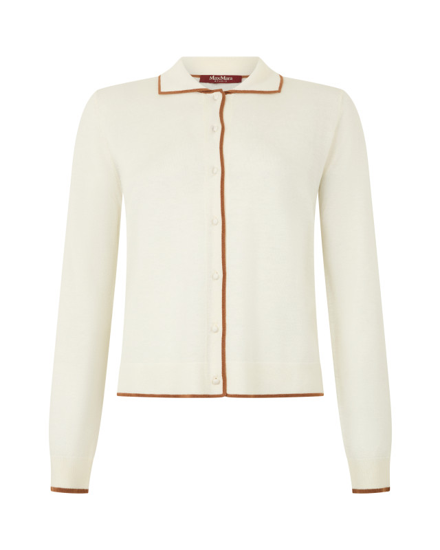 Cardigan in wool and silk