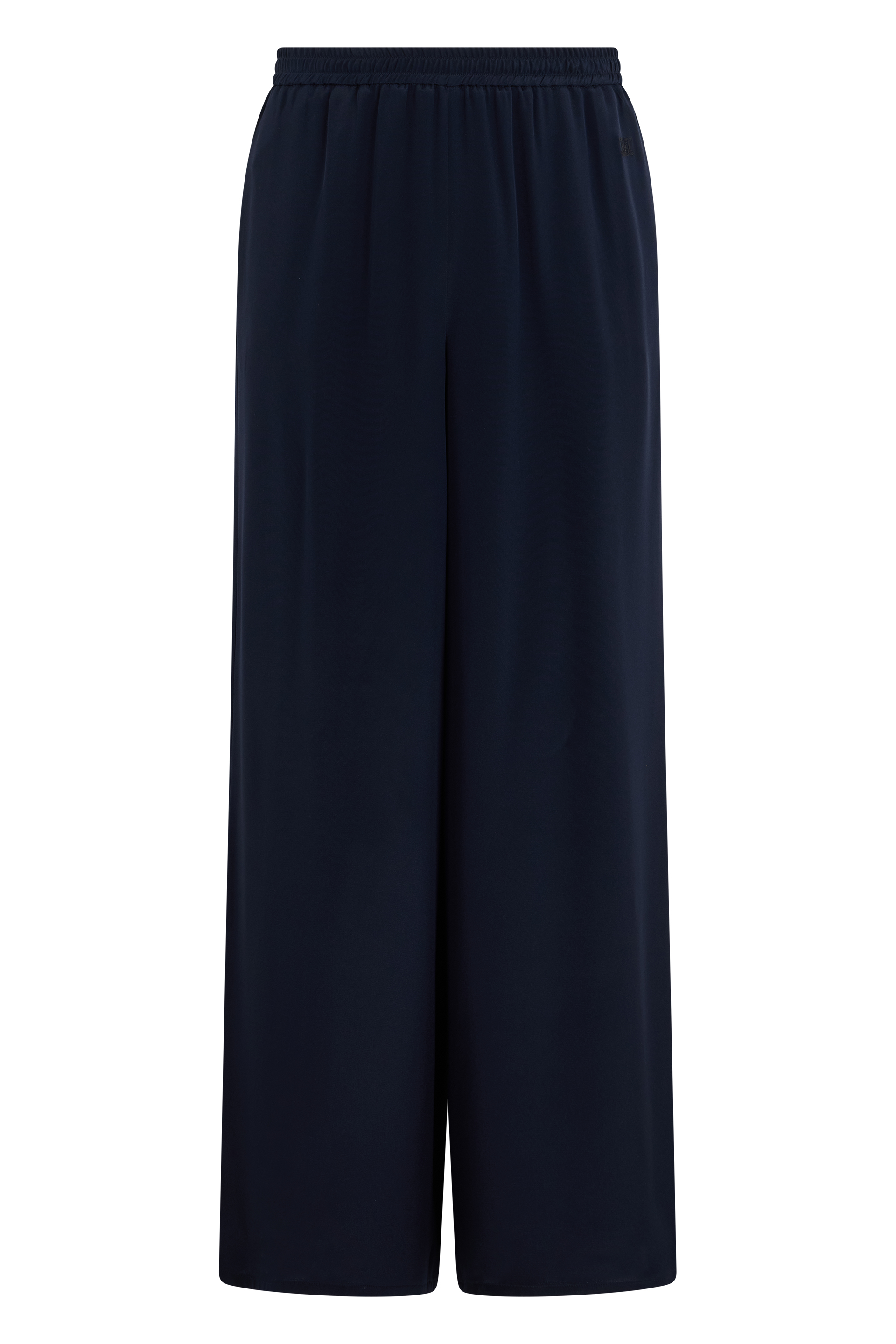 Loose silk pants with drawstring