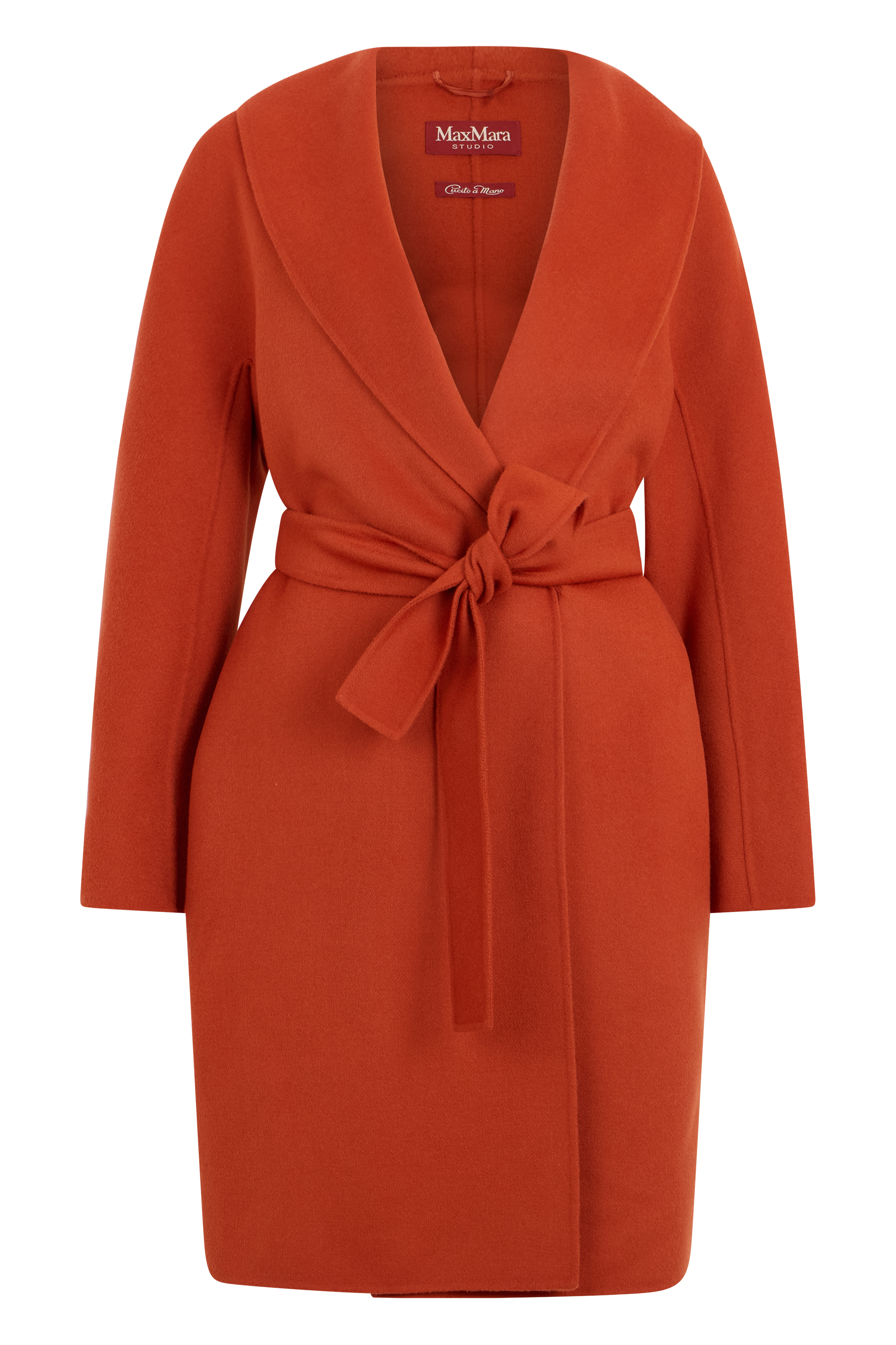 Coat in wool, cashmere and silk