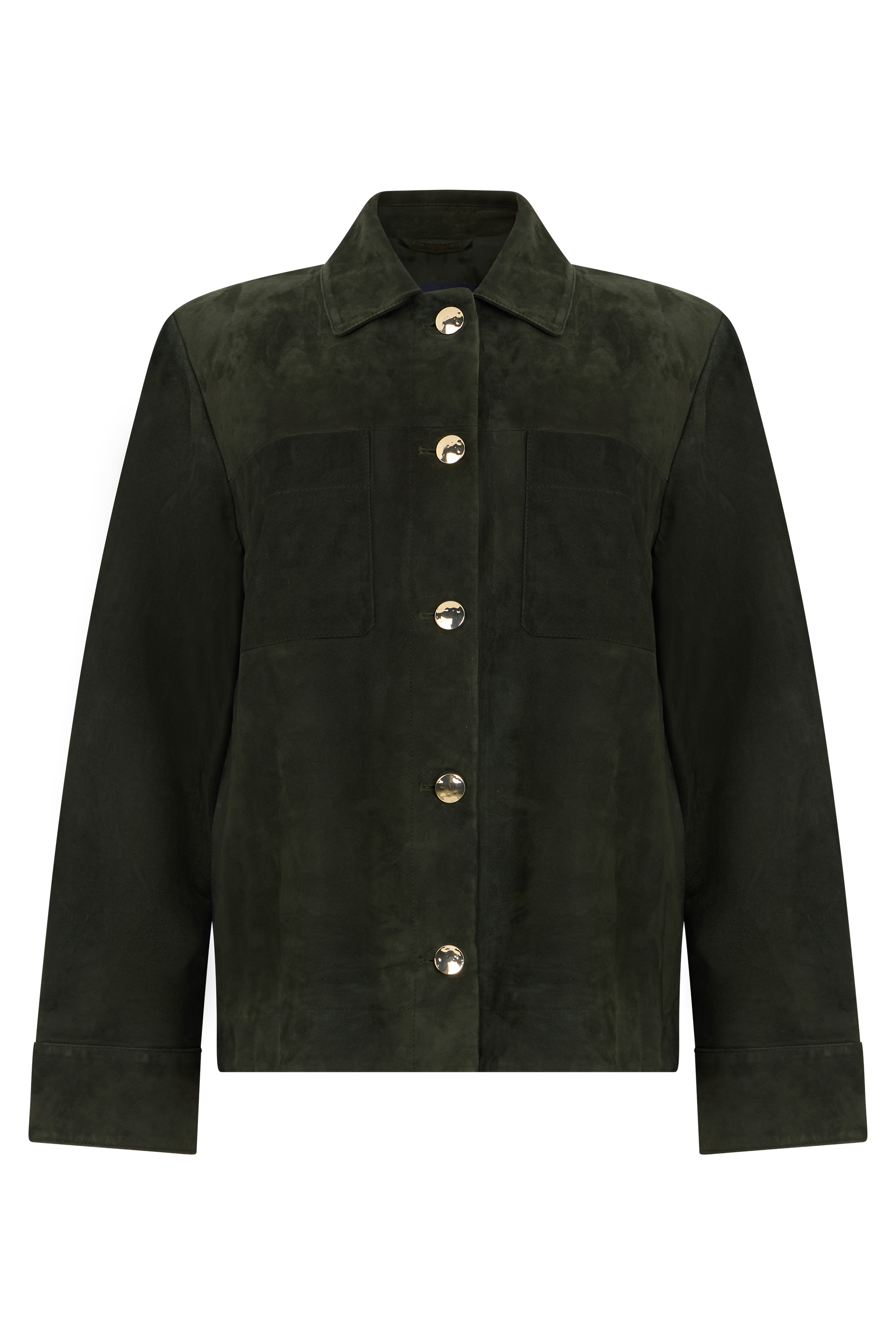 Suede jacket with buttons