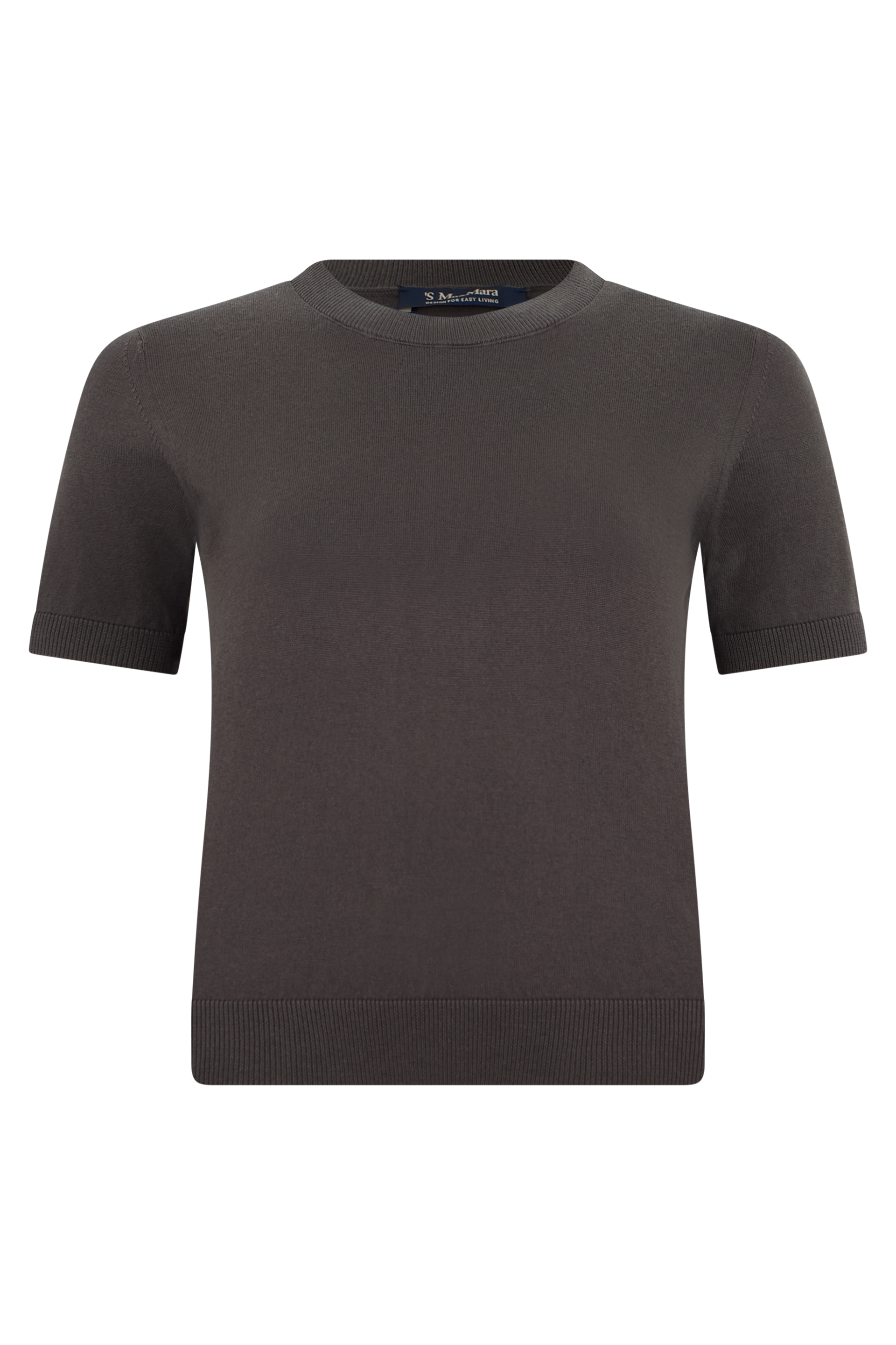 Crew neck sweater with short sleeves
