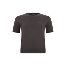 Crew neck sweater with short sleeves