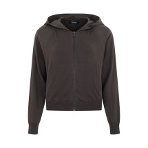 Hooded sweatshirt with zipper