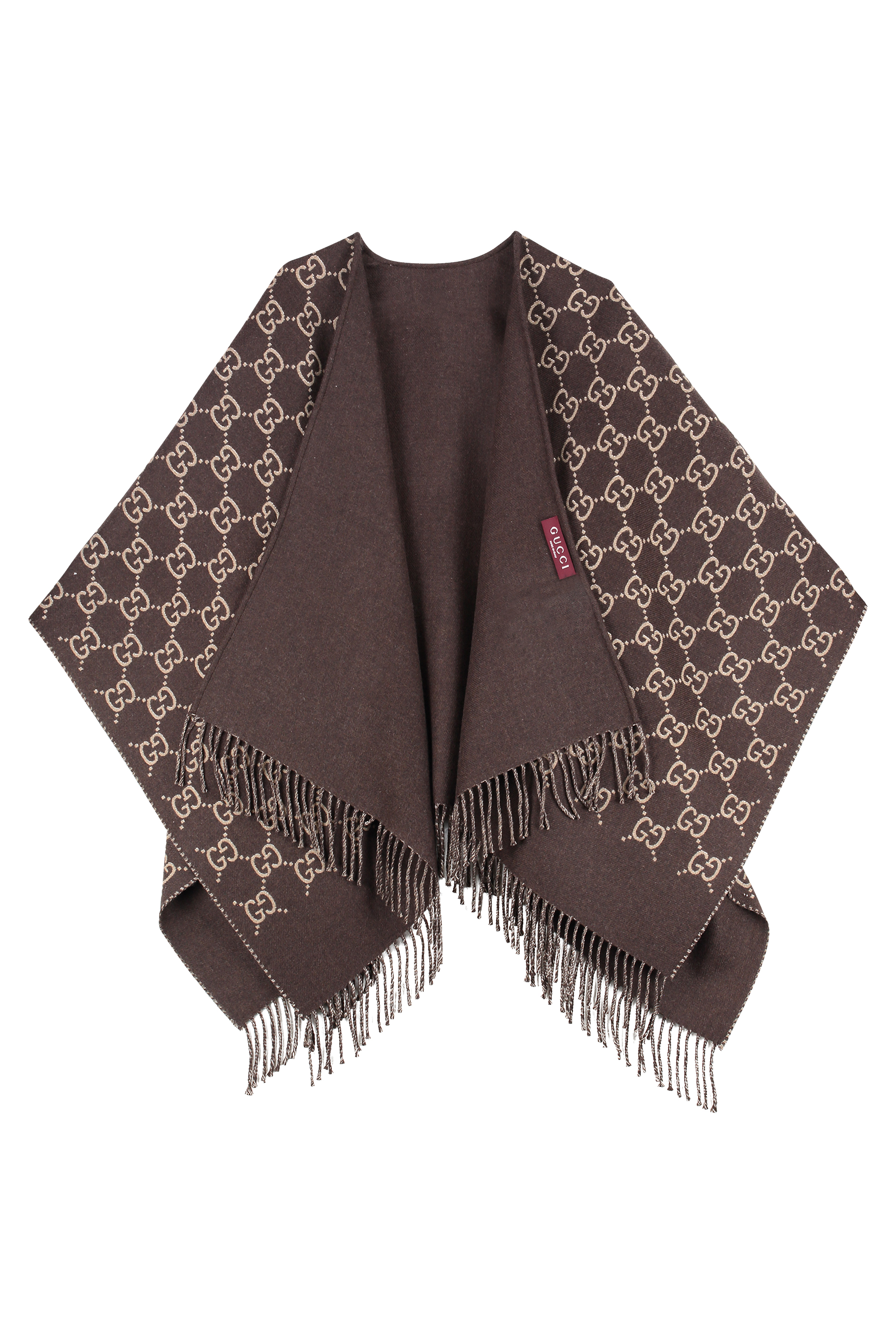 Jacquard wool cape