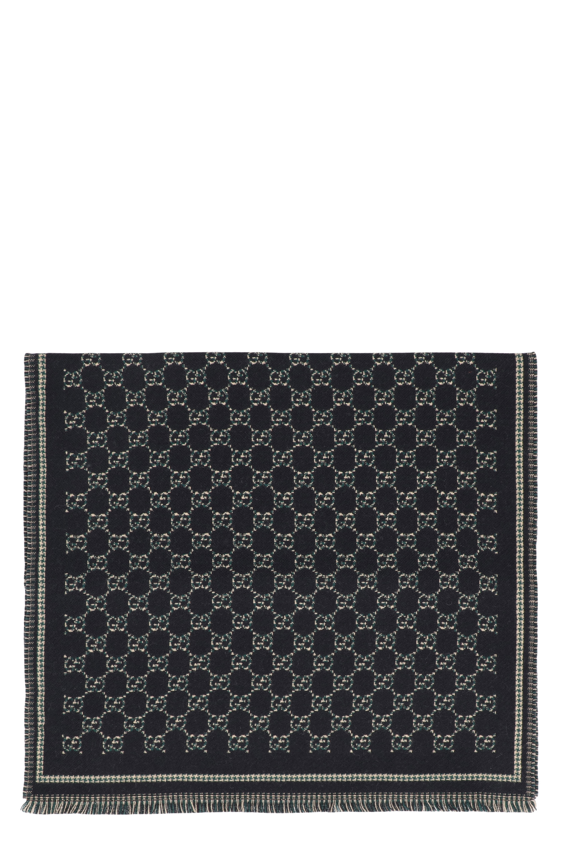 Wool jacquard scarf