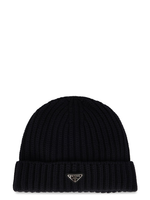 Wool knit cap with logo