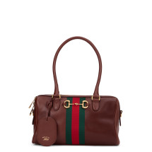 Medium duffle bag in leather