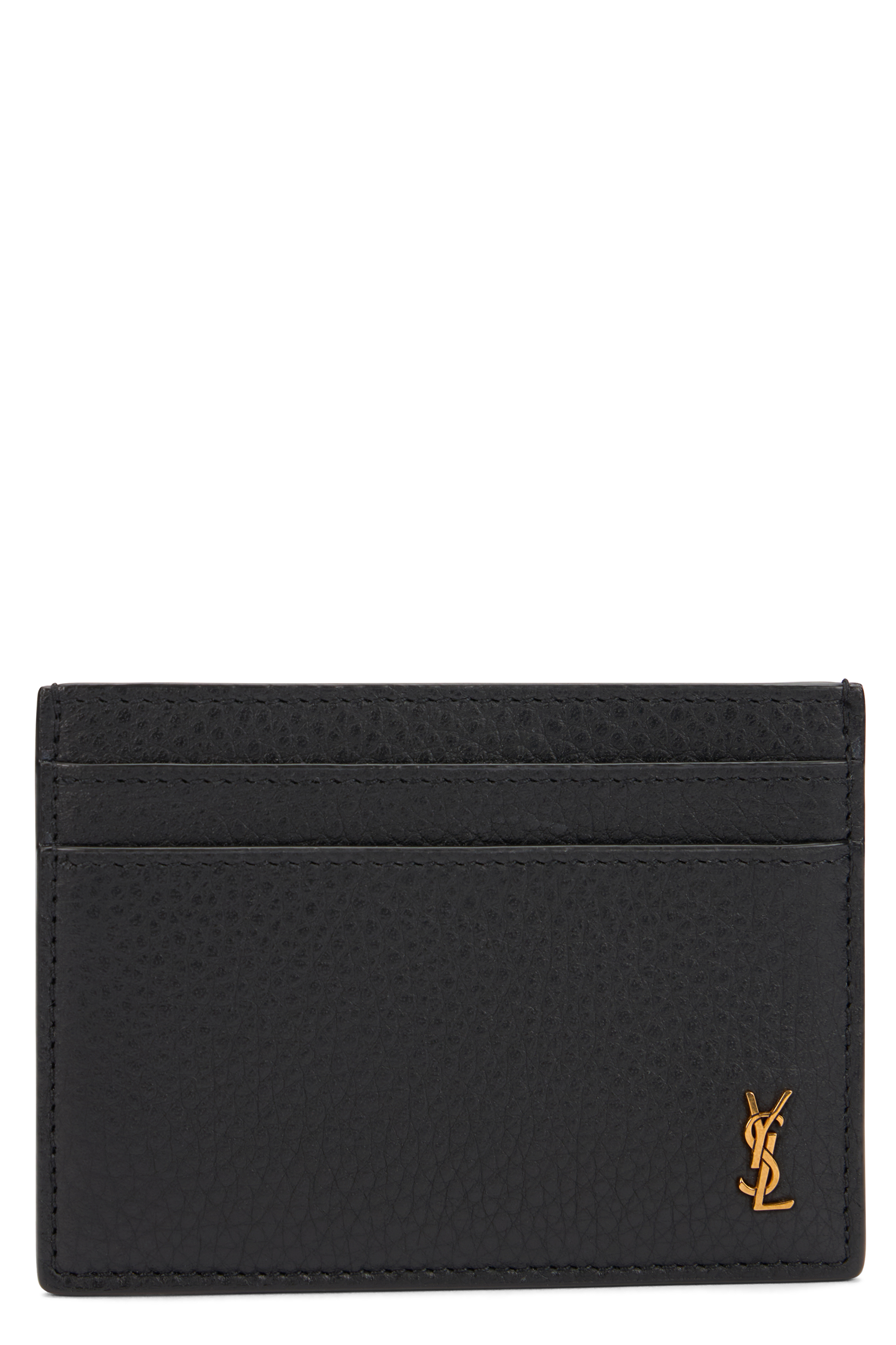 Tiny Cassandre card holder in leather