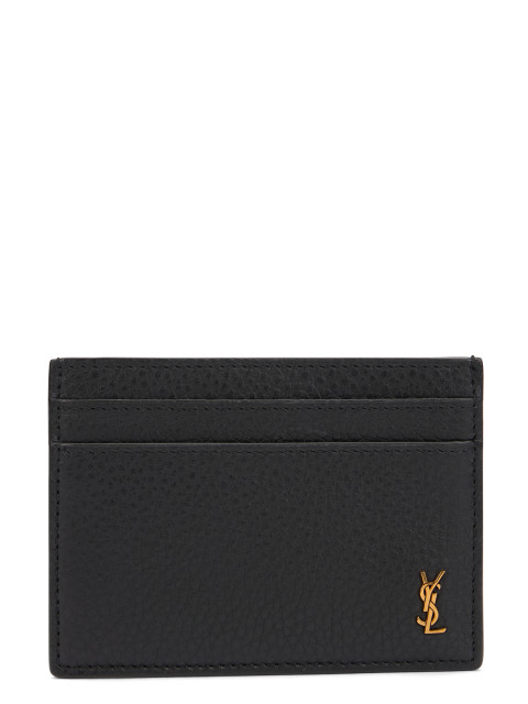 Tiny Cassandre card holder in leather