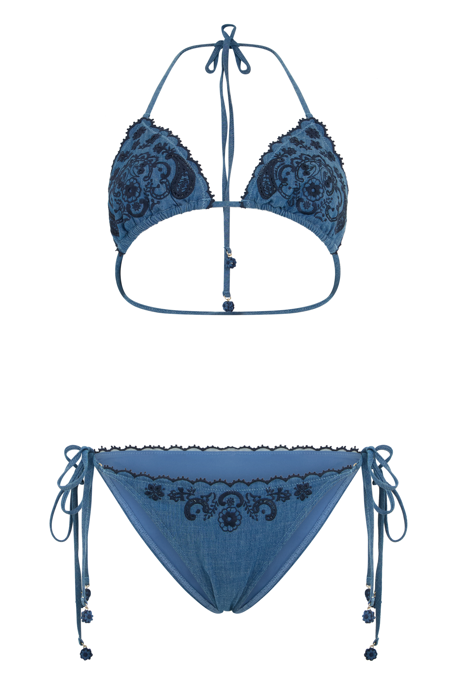 Two Piece Suit with Embroidery