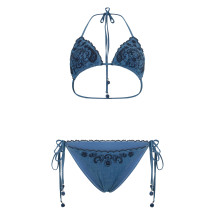 Two Piece Suit with Embroidery
