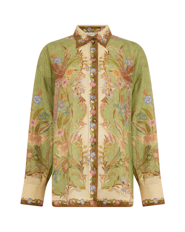 Printed silk shirt