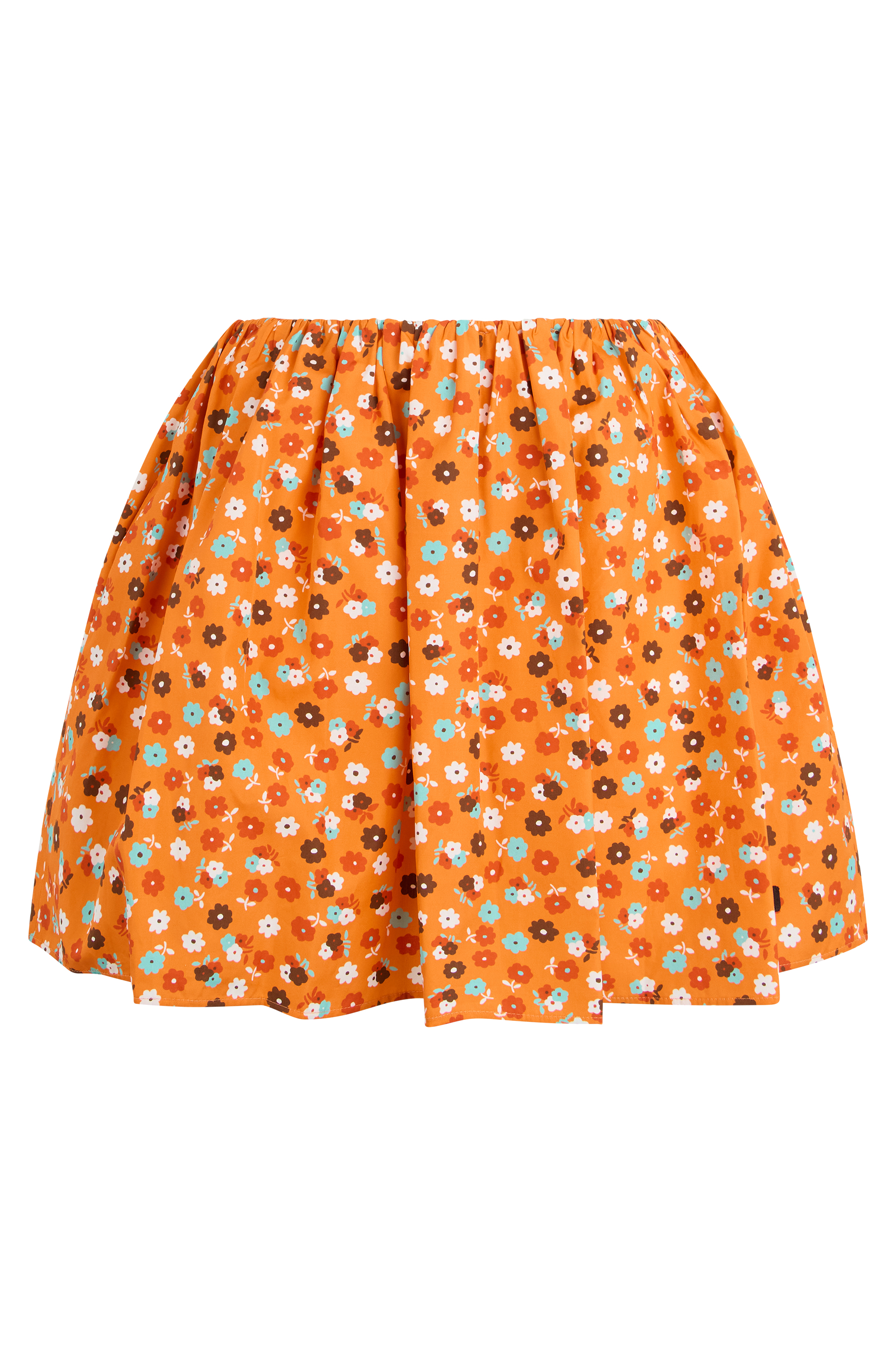 Pencil skirt in poplin with floral print