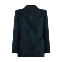 Double-breasted blazer in satin
