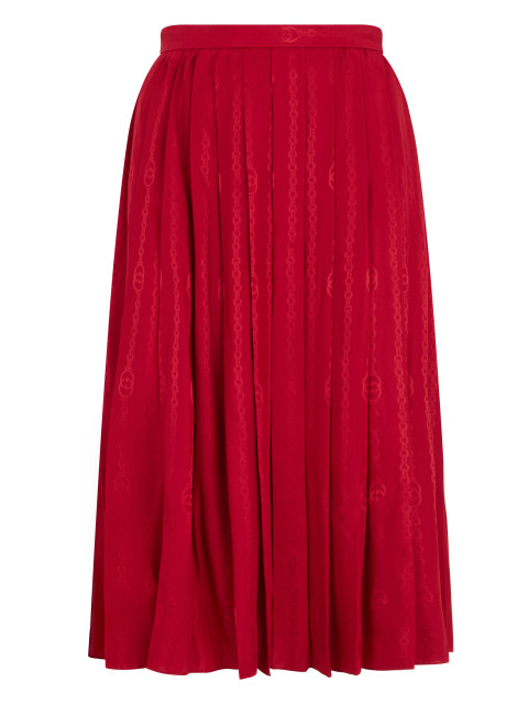 Pleated silk twill