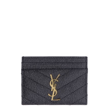Logo detail leather card holder