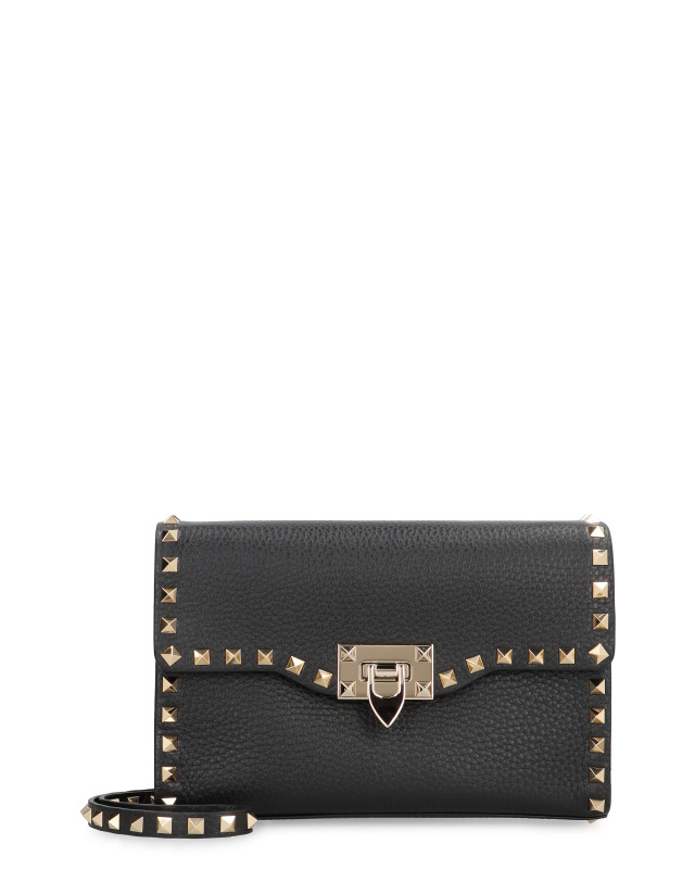 Rockstud small leather crossbody bag
